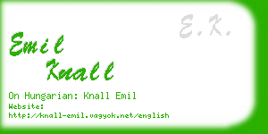 emil knall business card